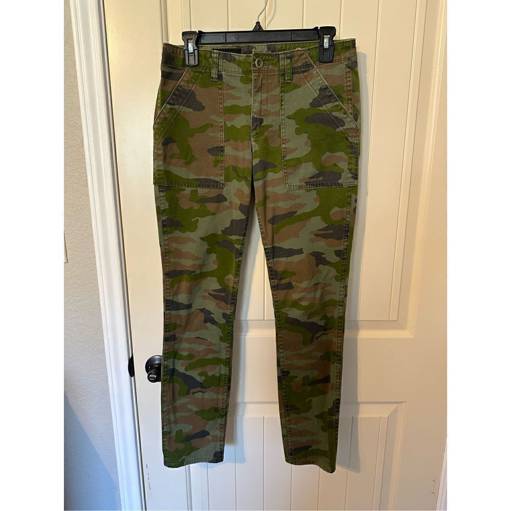 Y2K J.Crew Camouflage Cargo Khaki Straight Leg Pants Size 2